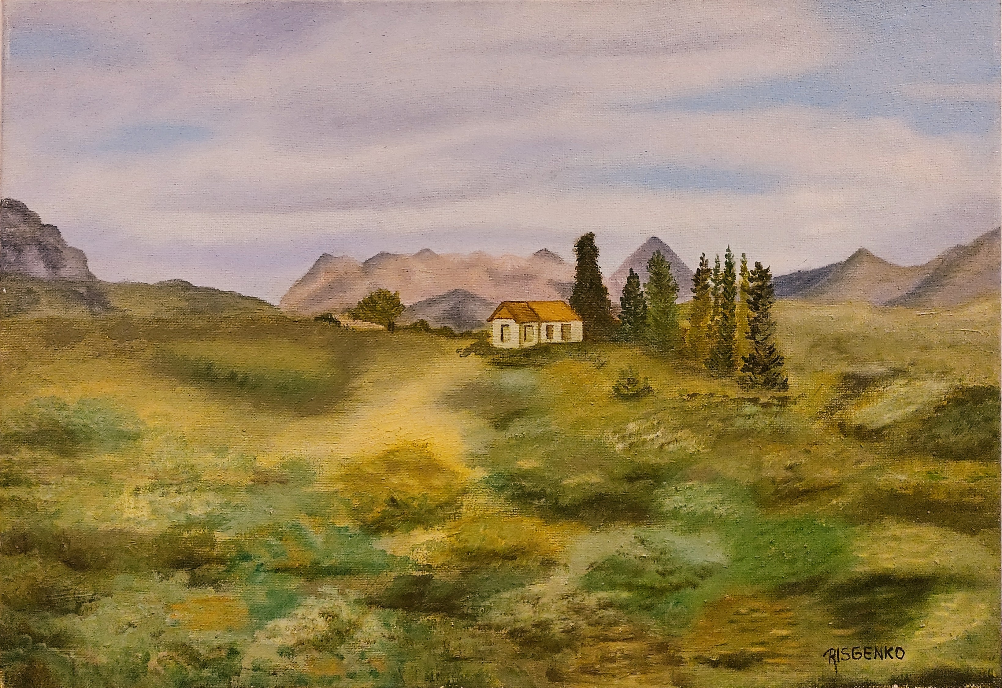 Paisaje Rural, 35 x 50cm, oleo sobre lienzo
